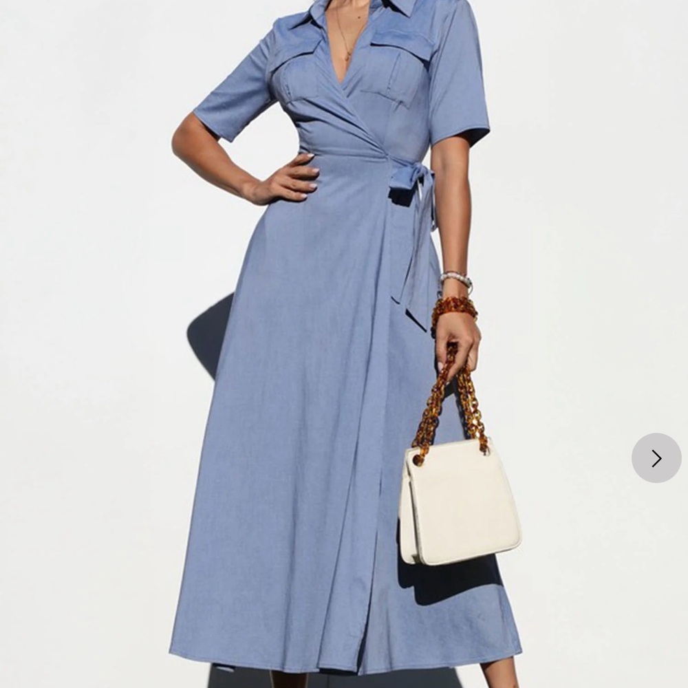 Blue Wrap Dress